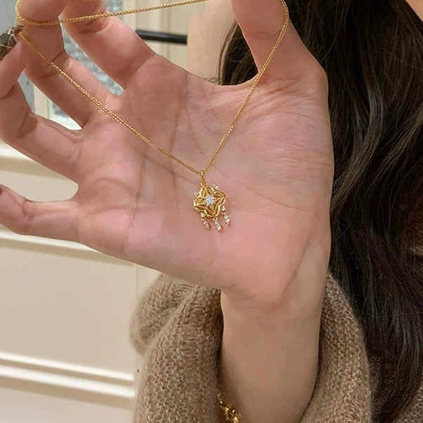 Retro Geometric Pendant Necklace